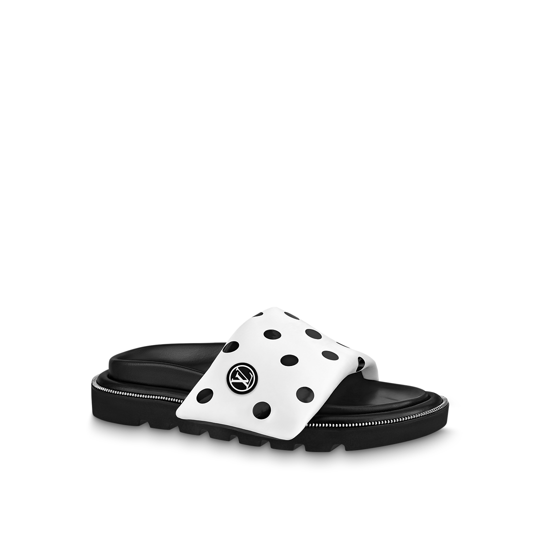 pool pillow comfort mules black